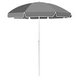 vidaXL Strandparasoll 180 cm antracit