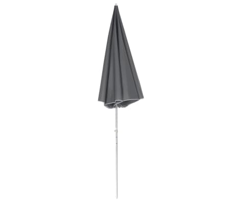 vidaXL Плажен чадър, 300 см, антрацит