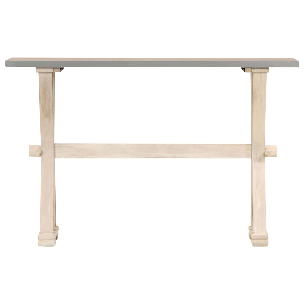 

vidaXL Wandtafel met zinken blad 118x35x76 cm massief mangohout