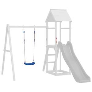 vidaXL k&ouml;itega kiigeistmed 2 tk, sinine, 37 x 15 cm, pol&uuml;et&uuml;leen
