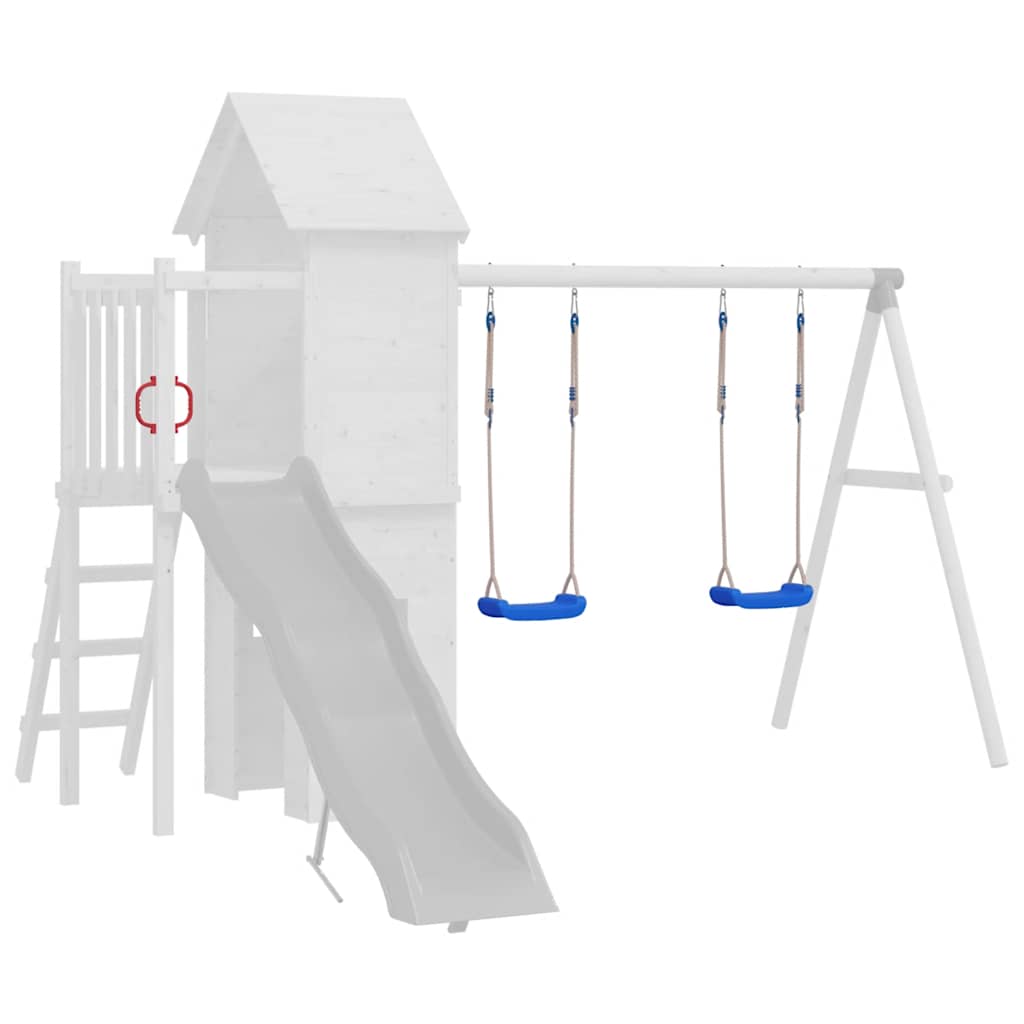 vidaXL Schaukelsitze mit Seilen 2 Stk. Blau 37x15 cm Polyethene