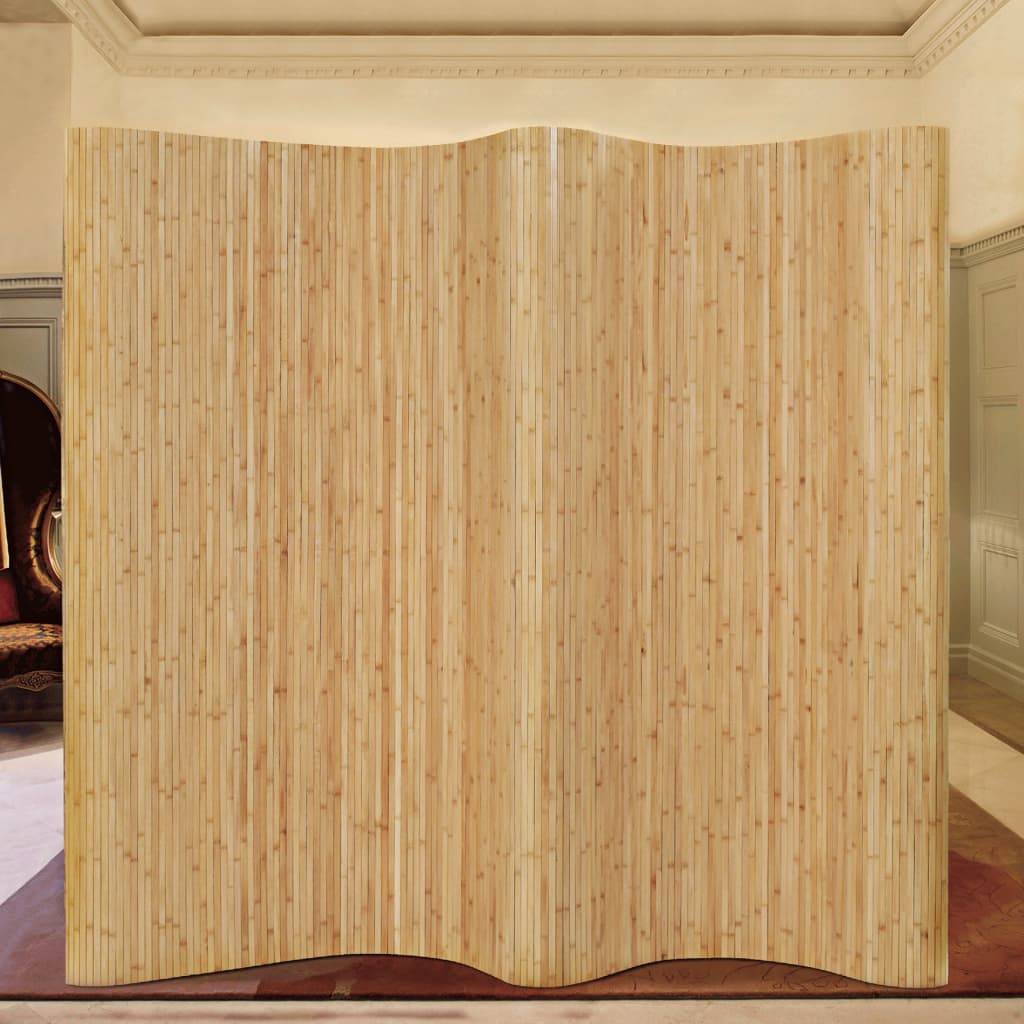 Természetes színű bambusz paraván 250 x 165 cm 