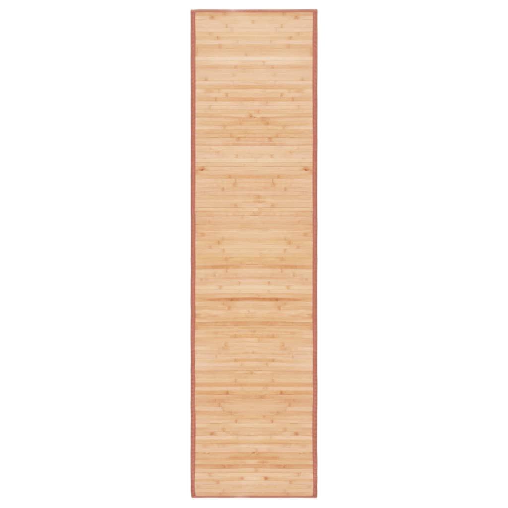 vidaXL gulvtæppe 80x300 cm bambus brun