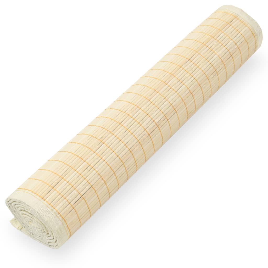 Természetes színű bambusz jógaszőnyeg 60 x 180 cm 