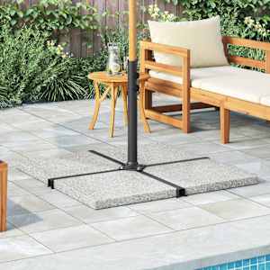 Utežna plošča za senčnik iz granita 25 kg kvadratna siva