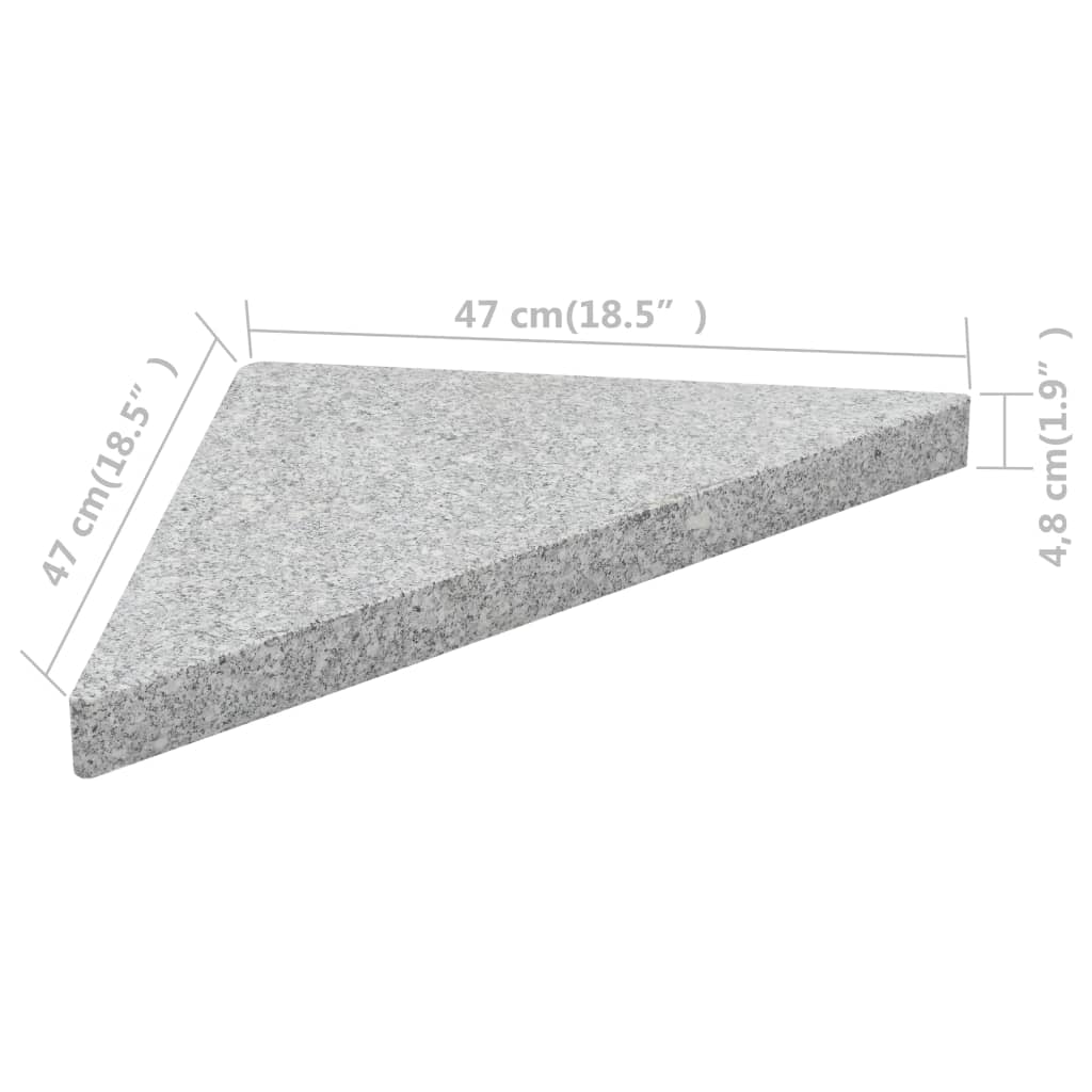 Umbrella Weight Plate Granite 15 Kg Triangular Grey VidaXL 17 width=274