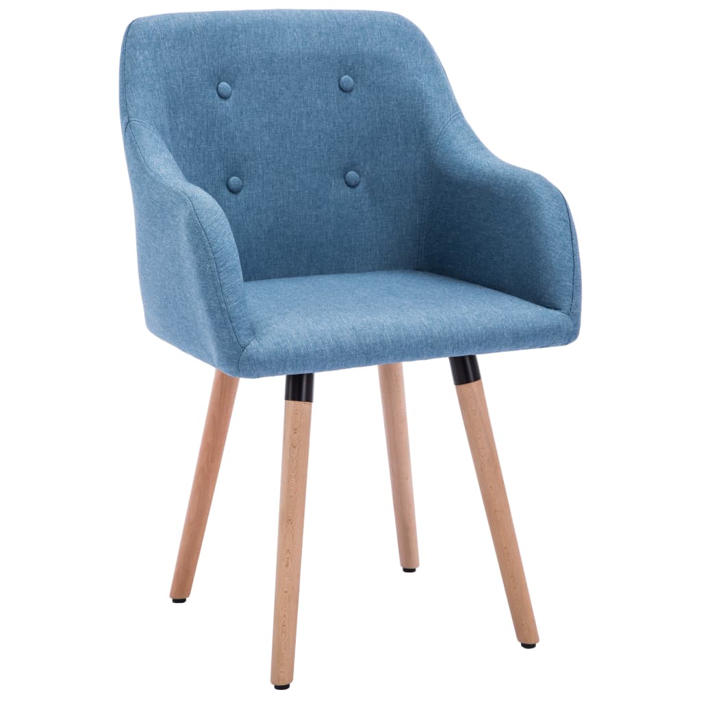 

vidaXL Eetkamerstoelen 6 st stof blauw