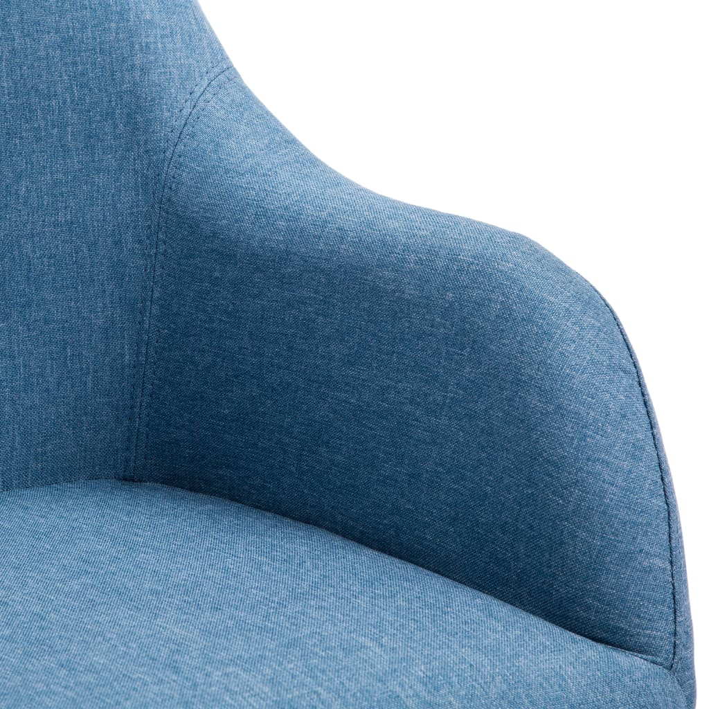 Jídelní židle 6 ks modré textil - obrázek 7
