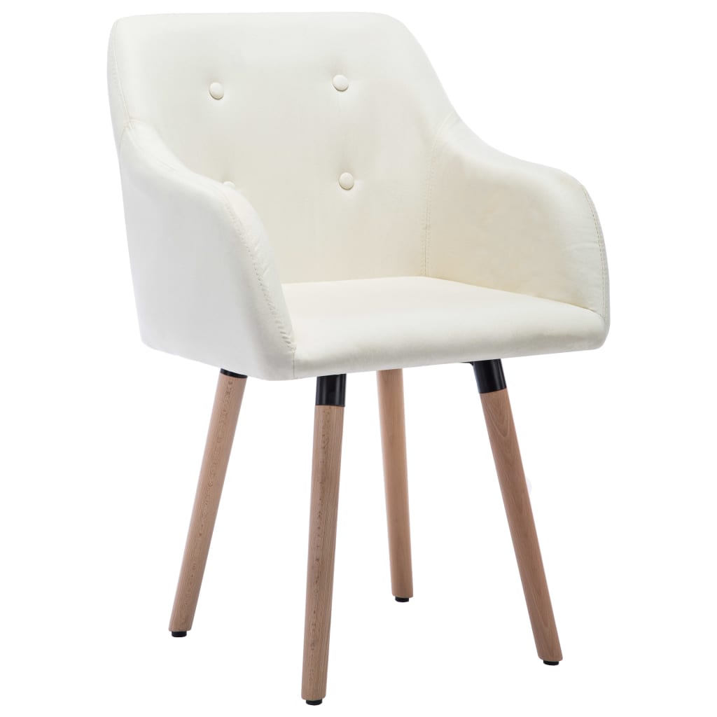 VidaXL - vidaXL Eetkamerstoelen 55x55x84 cm stof crème 6 st