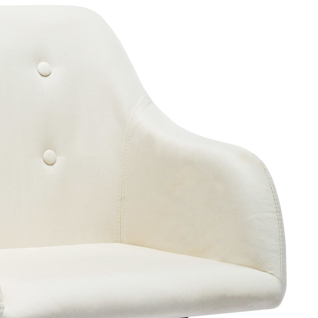 Jídelní židle 6 ks krémové textil - obrázek 6