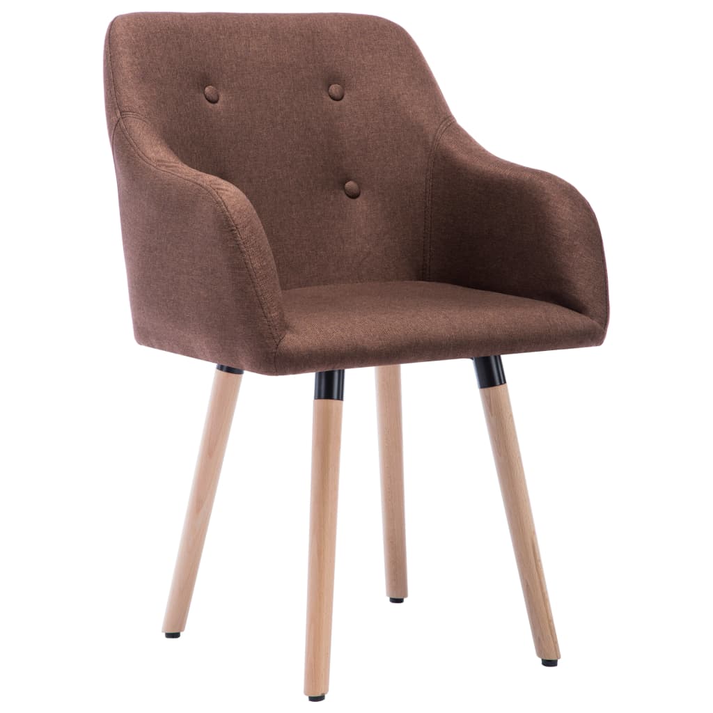 

vidaXL Eetkamerstoelen 6 st stof bruin