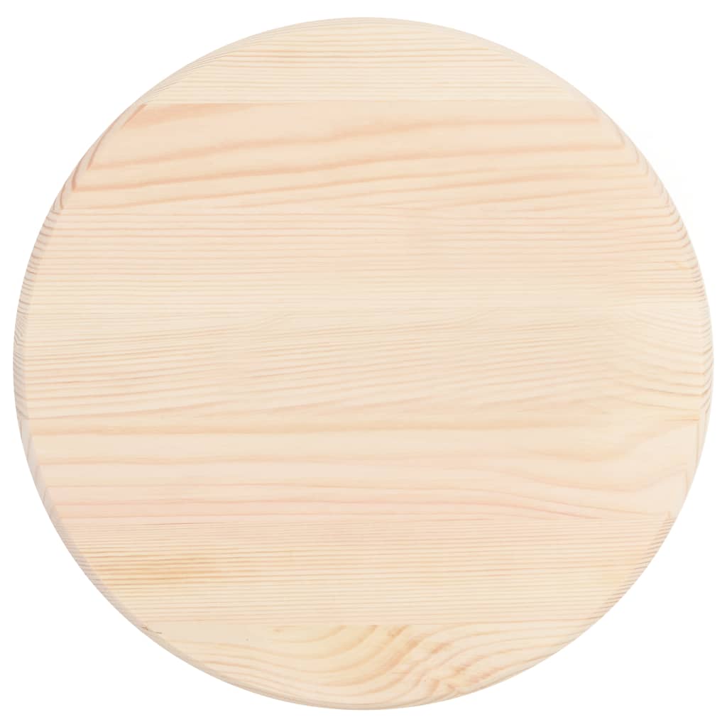 vidaXL Stalviršis, natūrali pušies mediena, apvalus, 25 mm, 30 cm