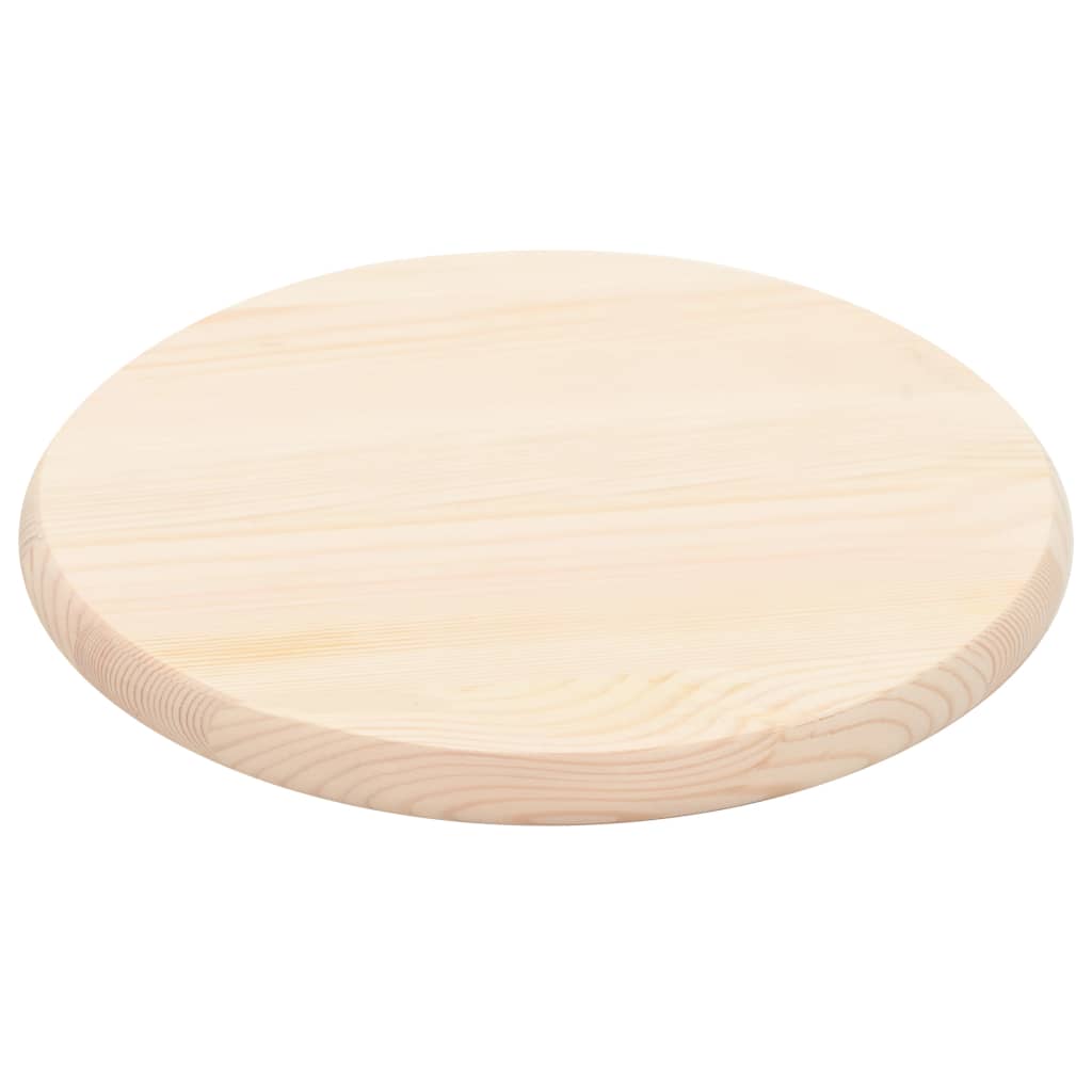 vidaXL Stalviršis, natūrali pušies mediena, apvalus, 25 mm, 40 cm