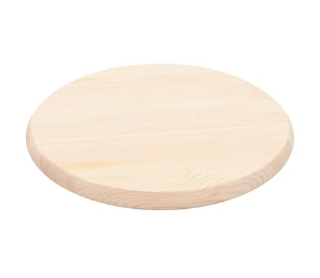 vidaXL Dessus de table Pin naturel Rond 25 mm 40 cm