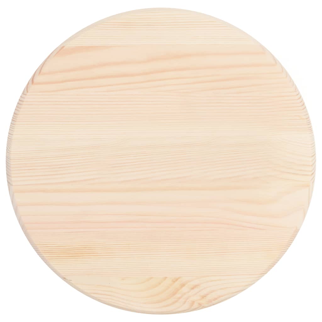 vidaXL Table Top Natural Pinewood Round 25 mm 50 cm