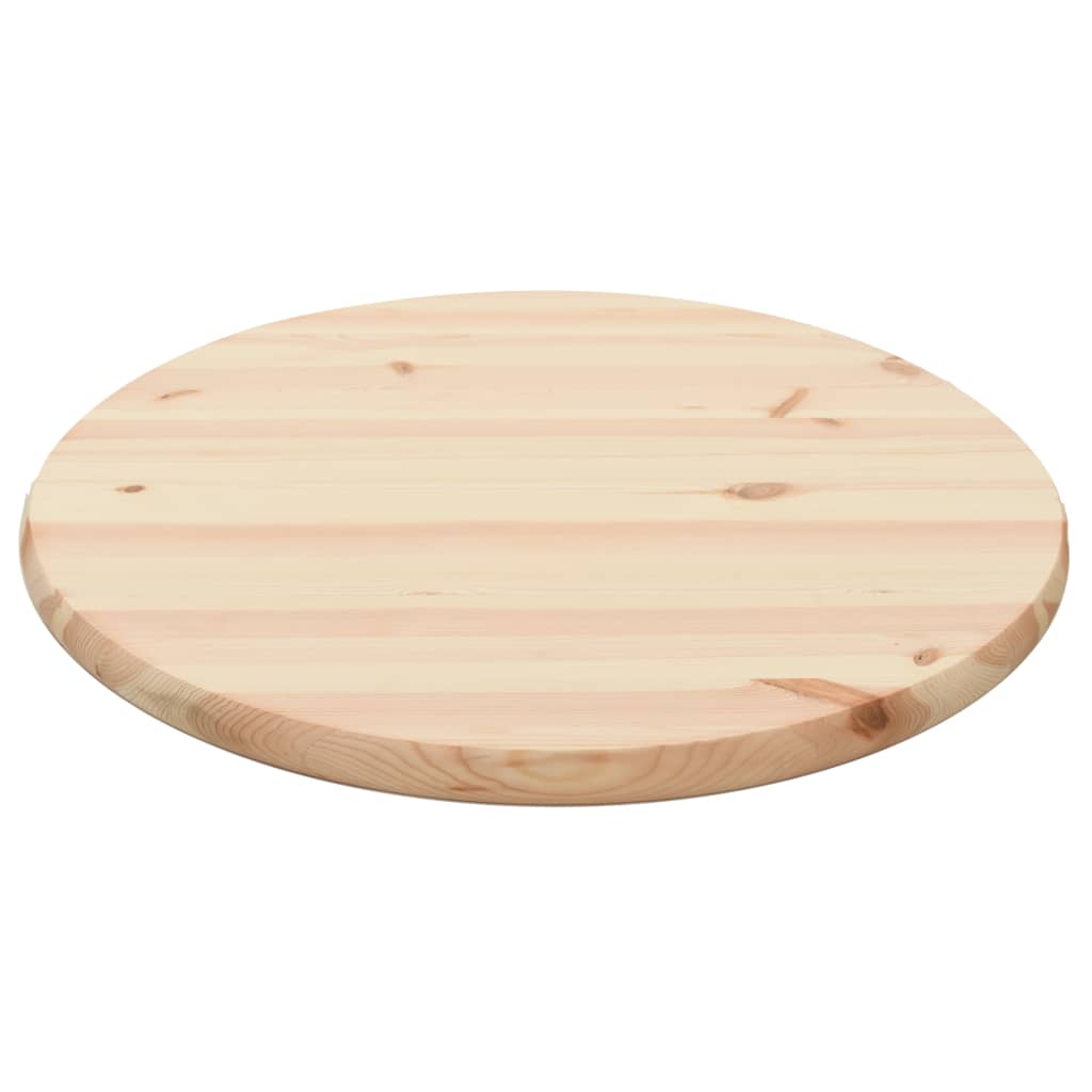 vidaXL Tafelblad rond 28 mm 60 cm natuurlijk grenenhout