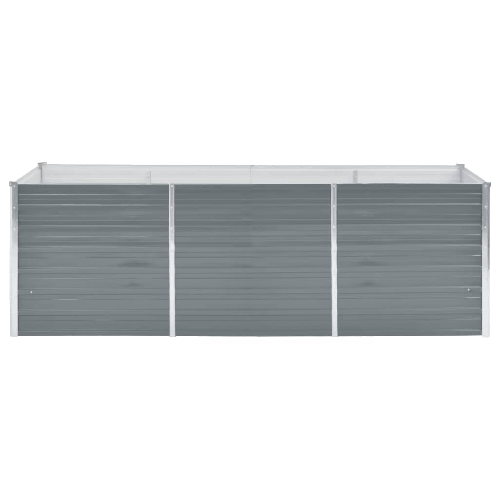 

vidaXL Plantenbak verhoogd 240x80x77 cm gegalvaniseerd staal grijs