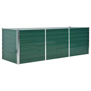 vidaXL taimelava, tsingitud teras, 240 x 80 x 77 cm, roheline
