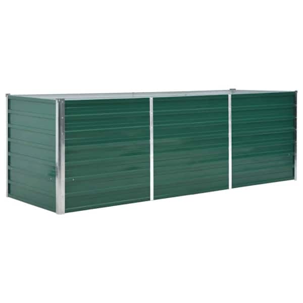 vidaXL taimelava, tsingitud teras, 240 x 80 x 77 cm, roheline