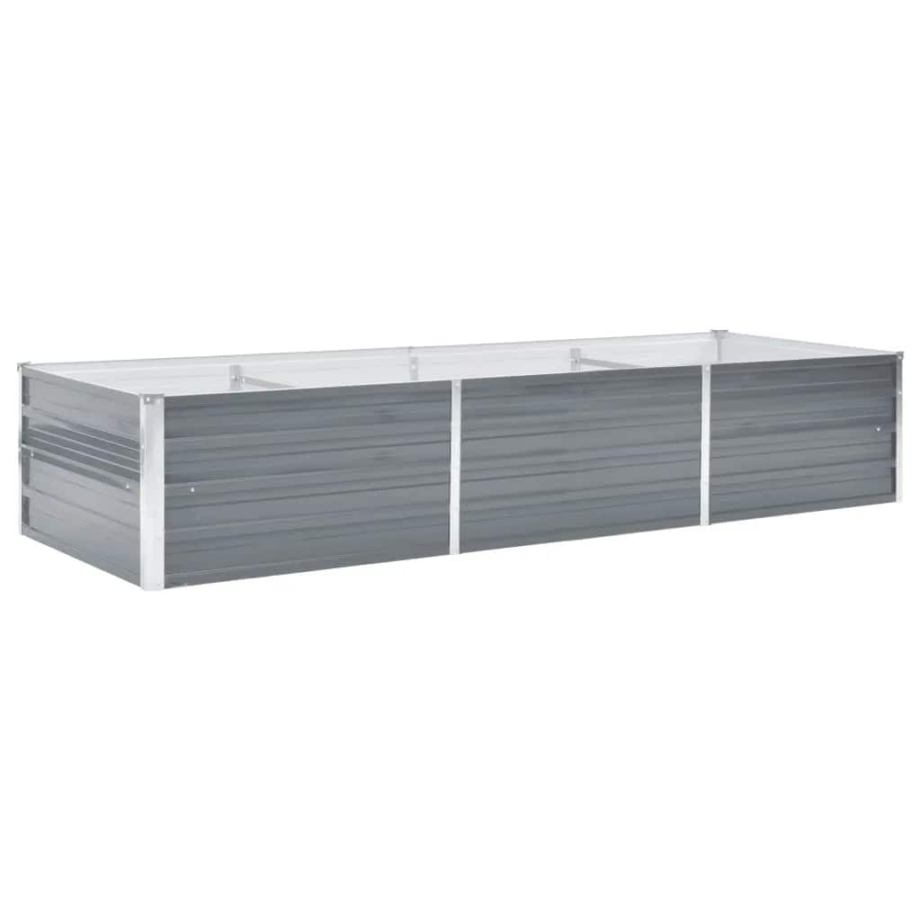 

vidaXL Garden Raised Bed Galvanized Steel 94.5"x31.5"x17.7" Gray