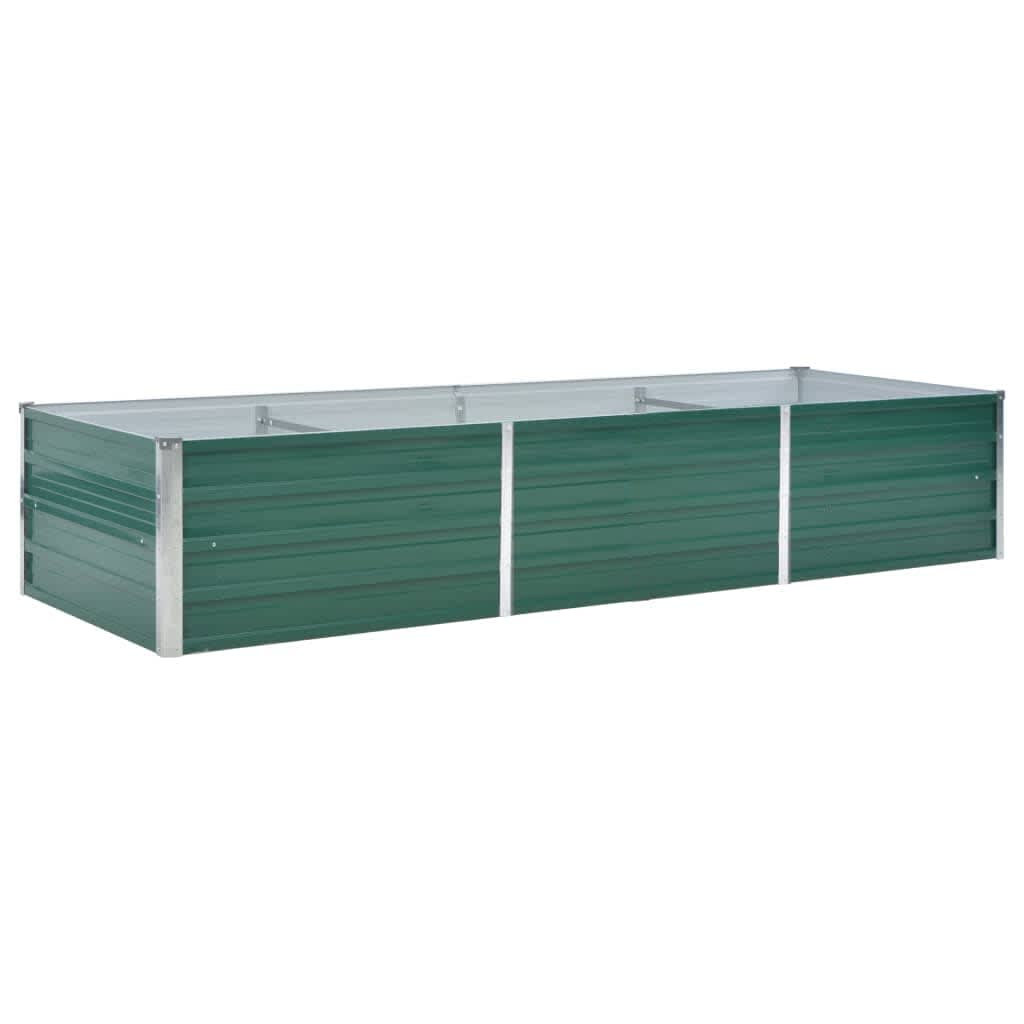 

vidaXL Garden Raised Bed Galvanized Steel 94.5"x31.5"x17.7" Green