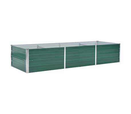 vidaXL Garden Raised Bed Galvanised Steel 240x80x45 cm Green-picture