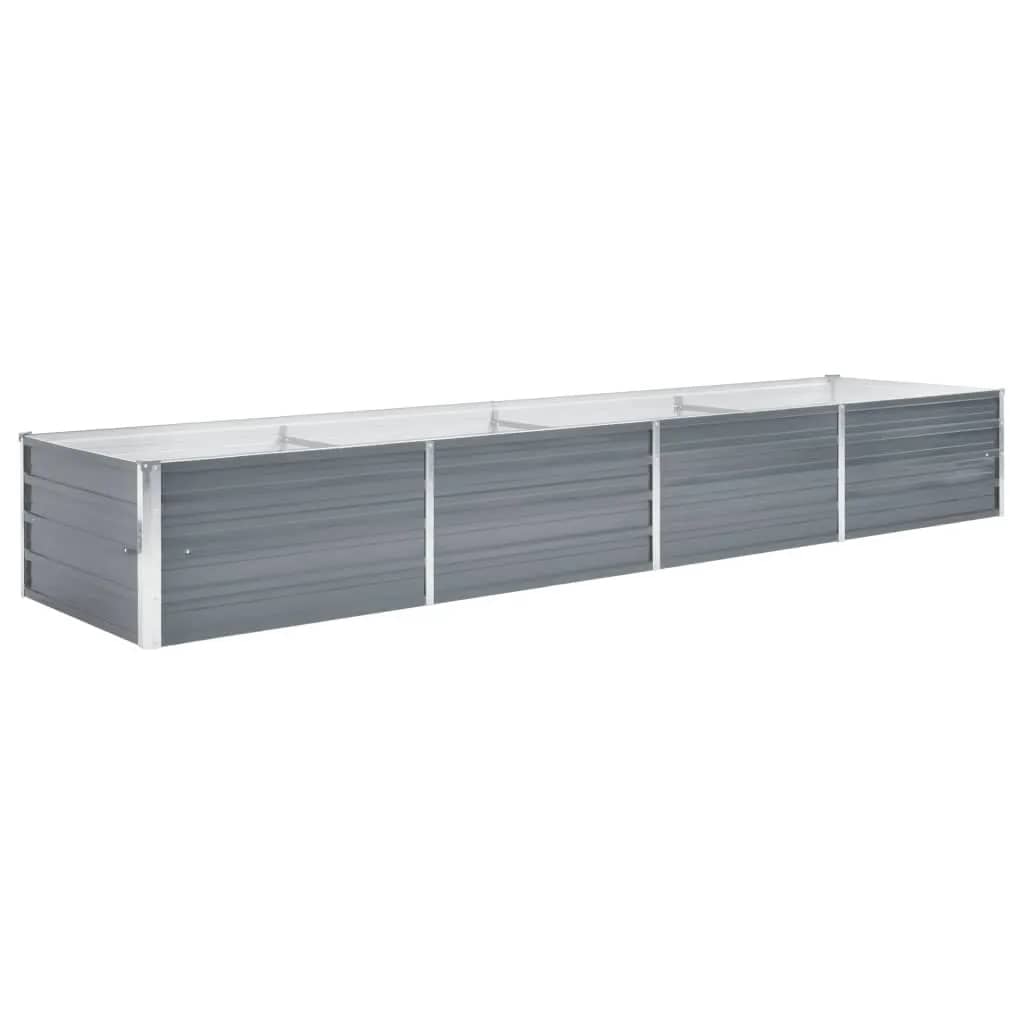 

vidaXL Garden Raised Bed Galvanized Steel 126"x31.5"x17.7" Gray