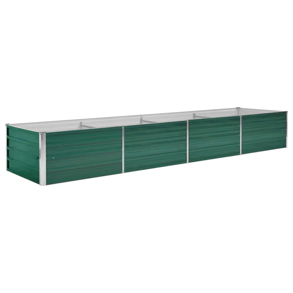 

vidaXL Garden Raised Bed Galvanized Steel 126"x31.5"x17.7" Green