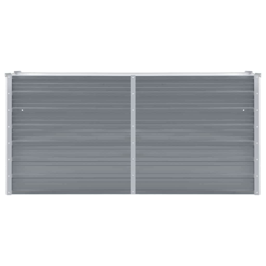 vidaXL Plantenbak verhoogd 160x40x77 cm gegalvaniseerd staal grijs afbeelding