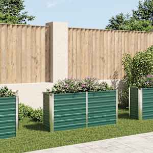 Visoka greda iz pocinkanega jekla 160x40x77 cm zelene barve