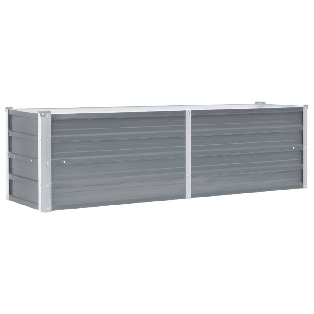 

vidaXL Garden Raised Bed Galvanized Steel 63"x15.7"x17.7" Gray
