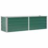 vidaXL Jardinera de jardín de acero galvanizado 160x40x45 cm verde