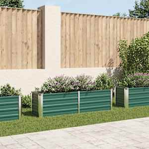 Visoka greda iz pocinkanega jekla 160x40x45 cm zelene barve