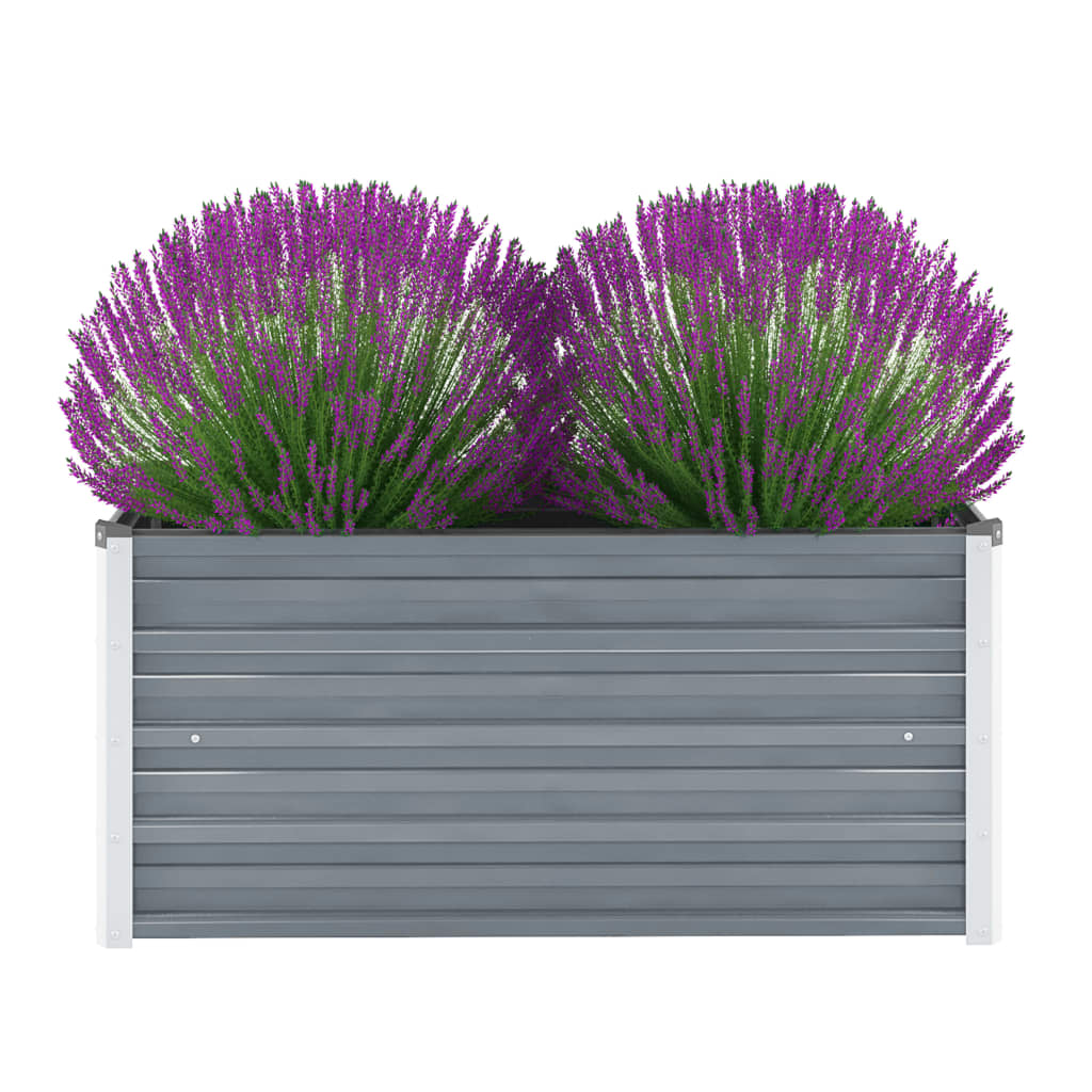 vidaXL Lit surélevé de jardin Acier galvanisé 100x40x45 cm Gris