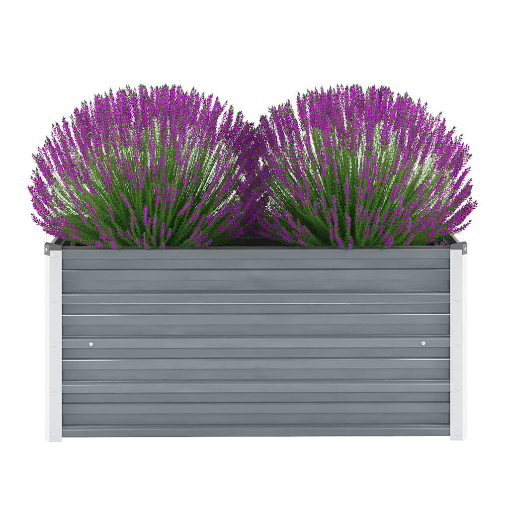 vidaXL Garten-Hochbeet Verzinkter Stahl 100x40x45 cm Grau