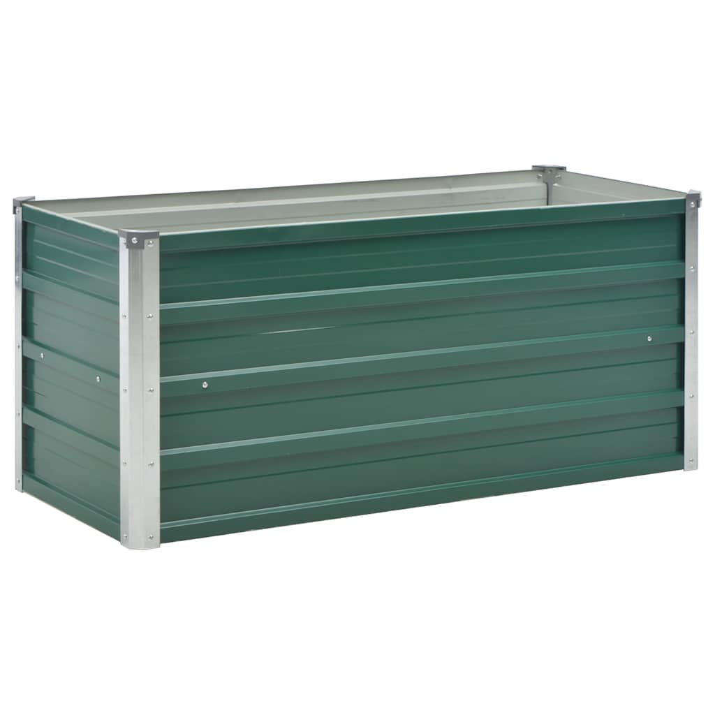 vidaXL Vyvýšený záhon pozinkovaná ocel 100 x 40 x 45 cm zelený
