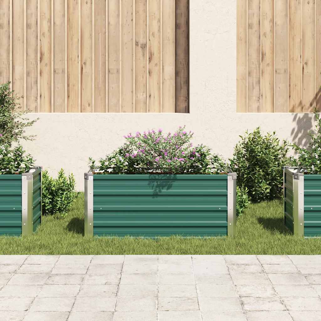 

vidaXL Plantenbak verhoogd 100x40x45 cm gegalvaniseerd staal groen