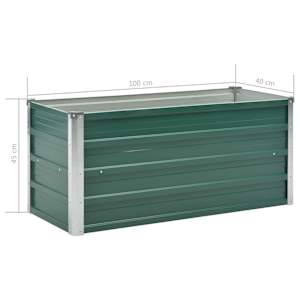 Vyvýšený záhon pozinkovaná ocel 100 x 40 x 45 cm zelený - obrázek 8