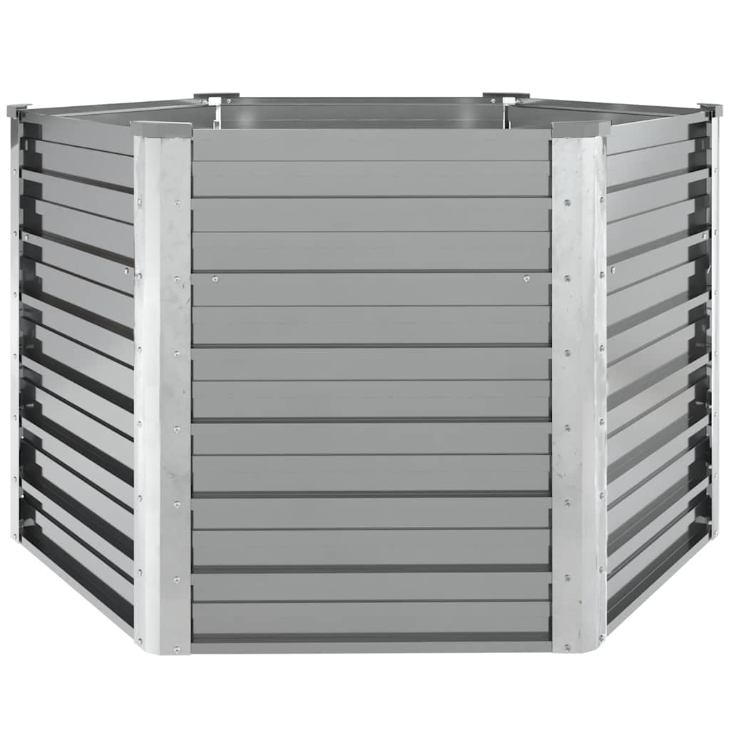 Thumbnail - vidaXL Garten-Hochbeet Verzinkter Stahl 129x129x77 cm Grau