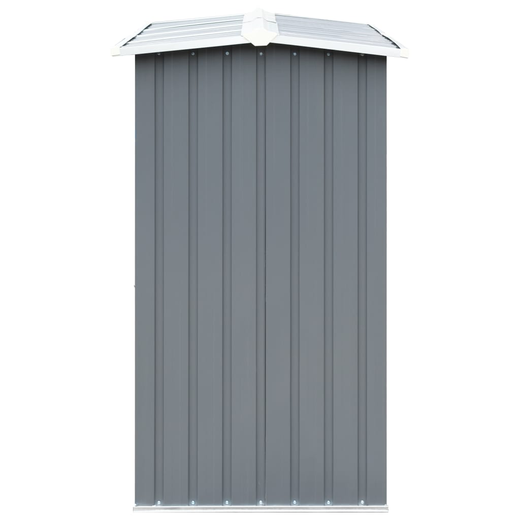 vidaXL Garden Log Storage Shed Galvanized Steel 67.7"x35.8"x60.6" Gray