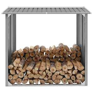 Vrtna lopa za drva pocinkano jeklo 172x91x154 cm sive barve