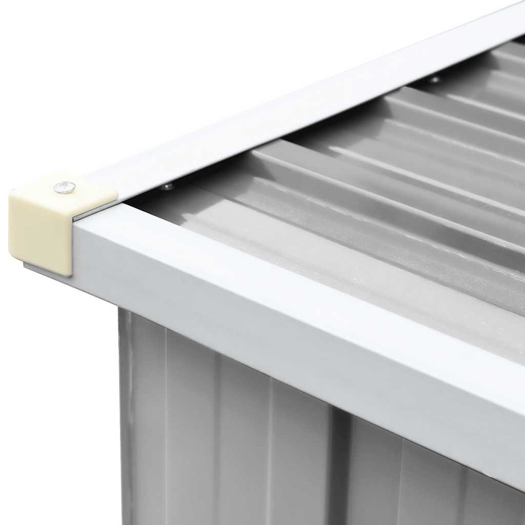 Навес за дърва, поцинкована стомана, 330x84x152 см, сив - Image 9