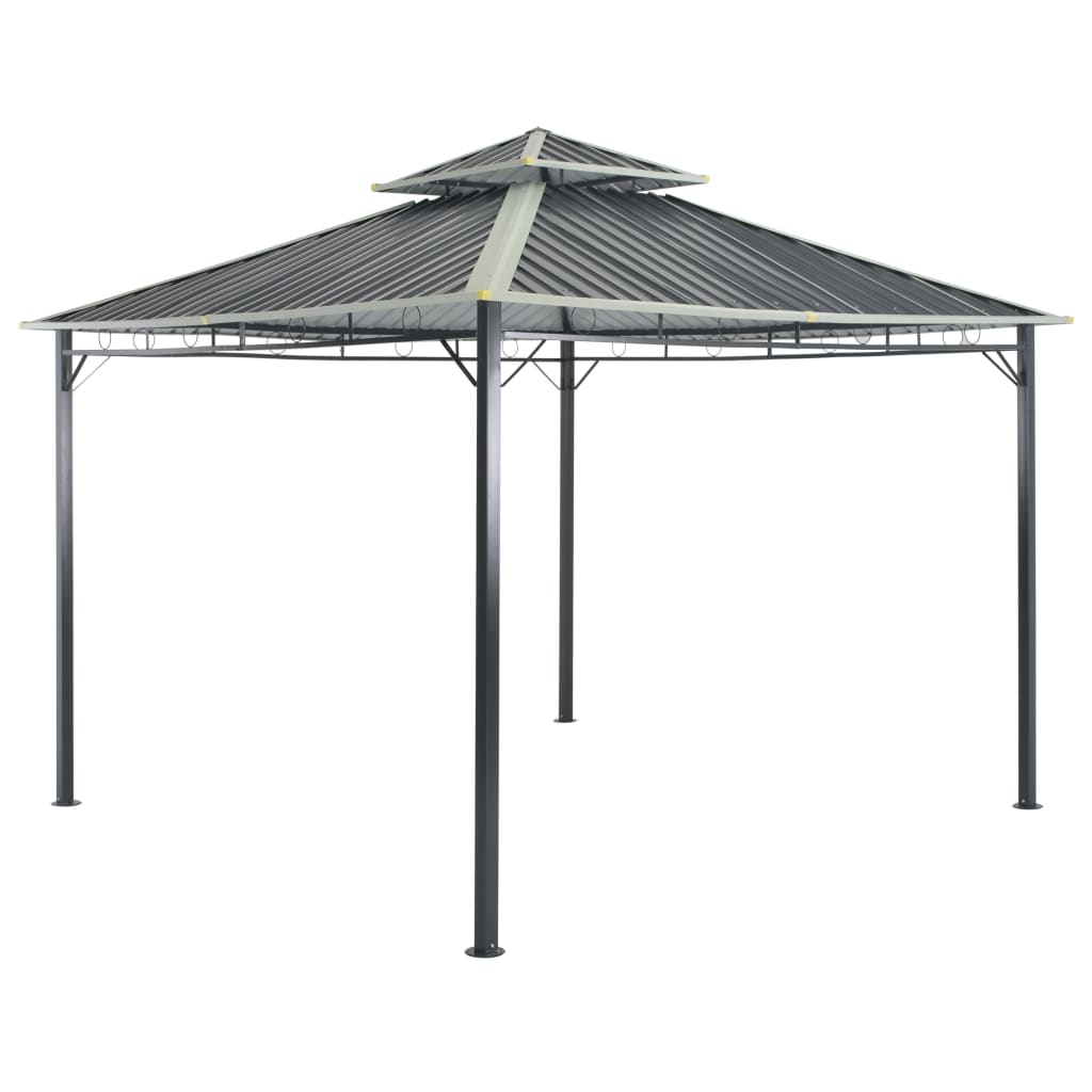 vidaXL Κιόσκι Γκρι 295 x 295 x 265 εκ.