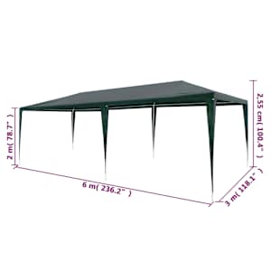 Party stan 3 x 6 m PE zelený - obrázek 6