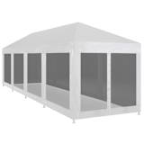 vidaXL Tenda para festas com 10 paredes laterais em rede 12x3 m