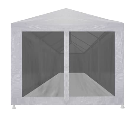 vidaXL Tenda per Feste con 10 Pareti in Rete 12x3 m, Bianco vidaXL Tenda per Feste con 10 Pareti in Rete 12x3 m