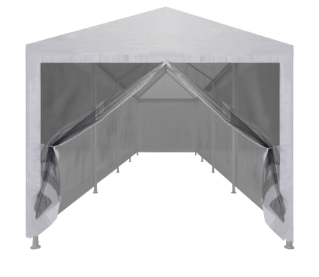 vidaXL Tenda per Feste con 10 Pareti in Rete 12x3 m, Bianco vidaXL Tenda per Feste con 10 Pareti in Rete 12x3 m