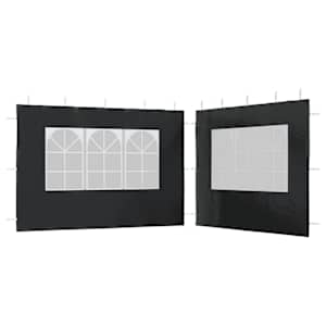 vidaXL peotelgi k&uuml;lgseinad 2 tk, aknaga, PE, antratsiithall