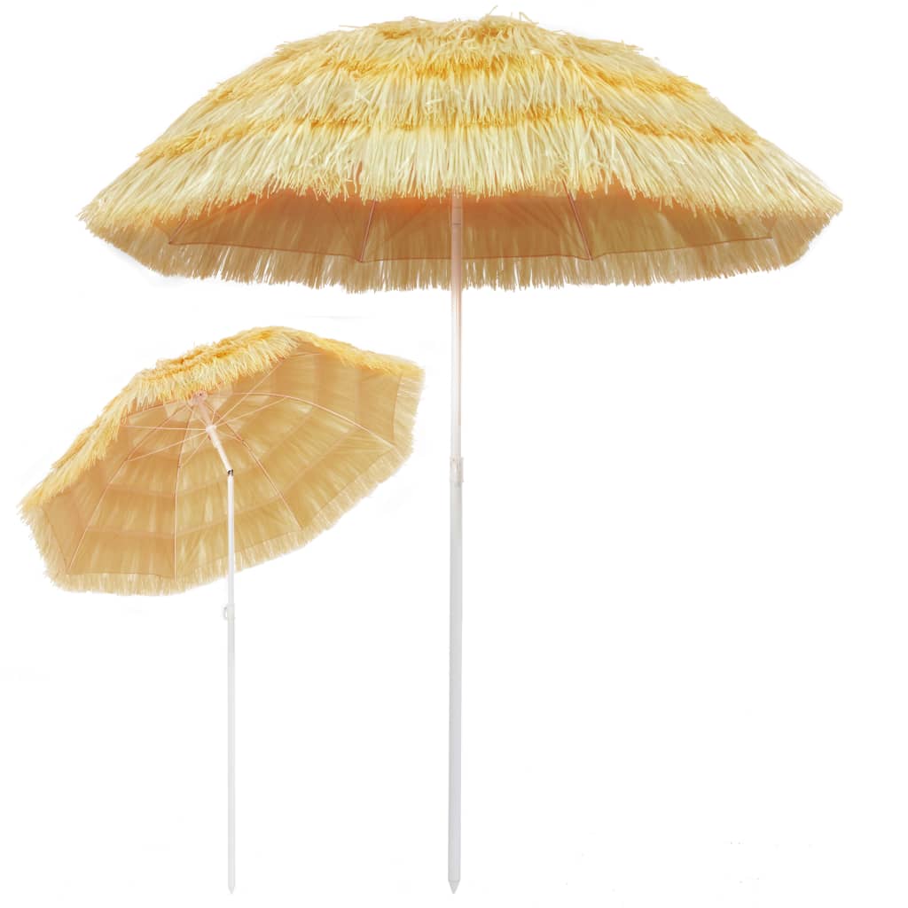 vidaXL Umbrelă de plajă, natural, 180 cm, stil hawaiian