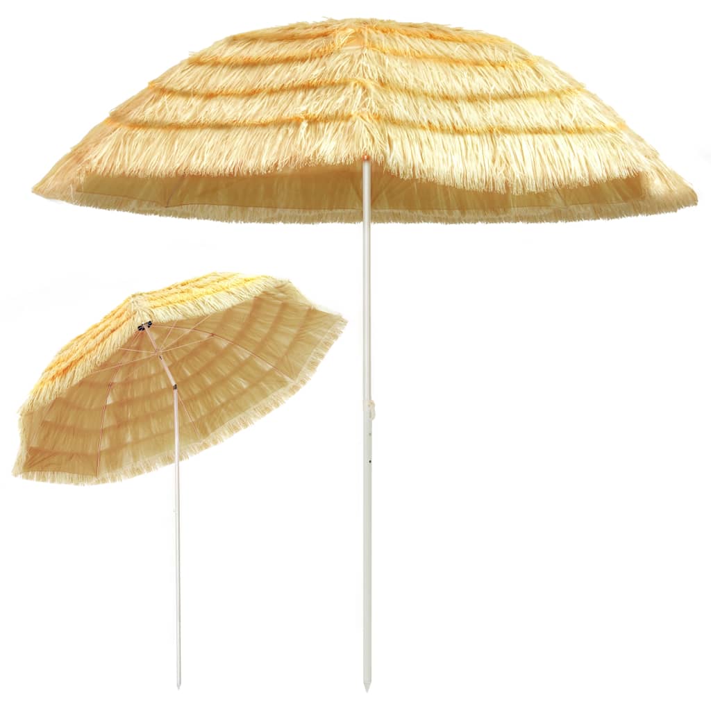 vidaXL Strandparasol Hawaï stijl 300 cm naturel afbeelding